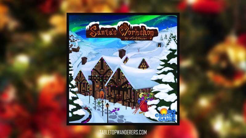Best Christmas board games - Santa's Workshop box cover on a background