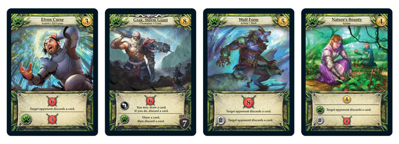Hero Realms Wild faction 4 cards examples