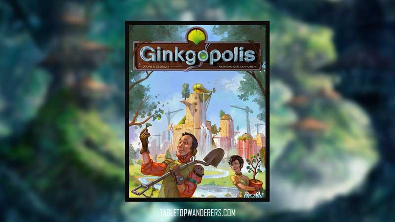 best city building games Ginkopolis game cover on a defocused bg