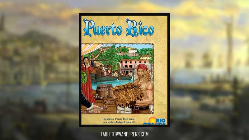 best city building games Puerto Rico game cover on a defocused bg