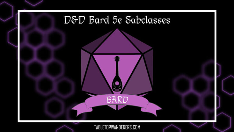 Bard 5e Subclasses Overview Rank Tabletop Wanderers   Bard Subclasses Cover 01 Tabletopwanderers 768x432 