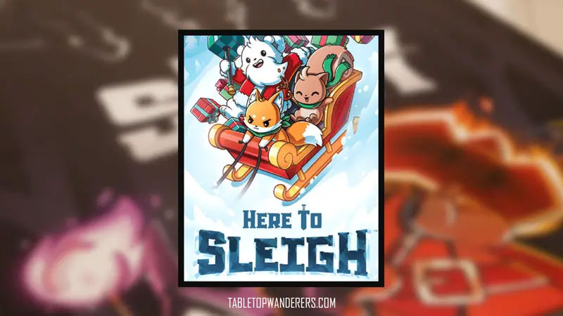 here to sleigh expansion image on a colourful blurred background