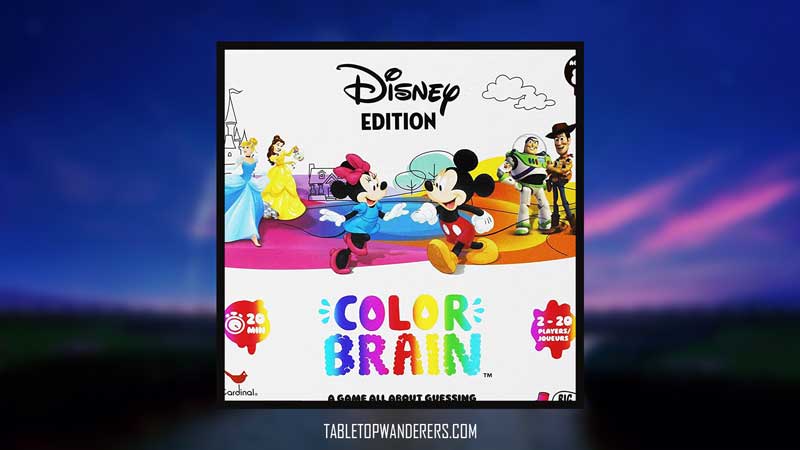 disney board games color brain game box image on a blurred background