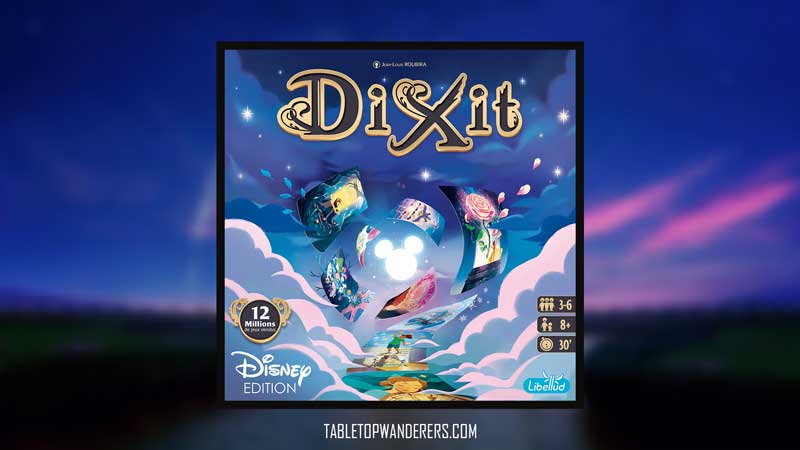 disney dixit game box image on a blurred background