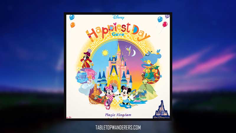 disney happiest day game box image on a blurred background