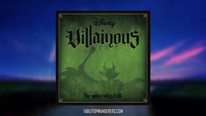 disney board games villainous game box image on a blurred background