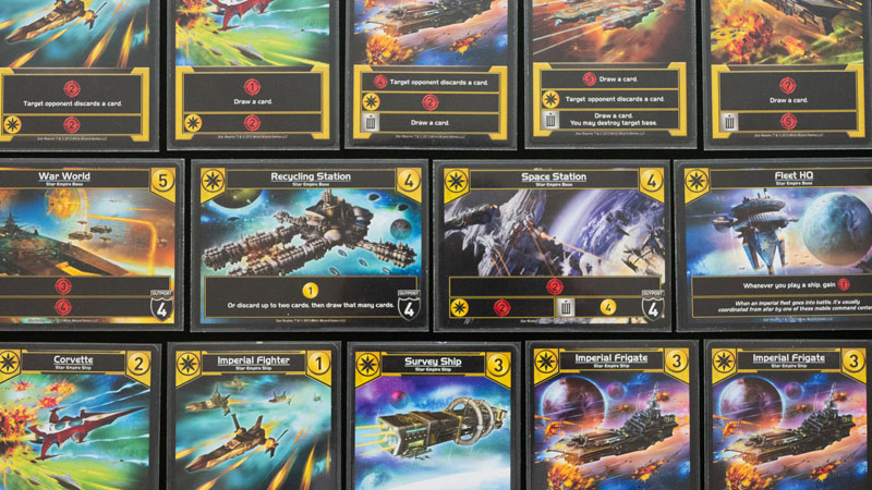 Star Realms some cards of the star empire faction